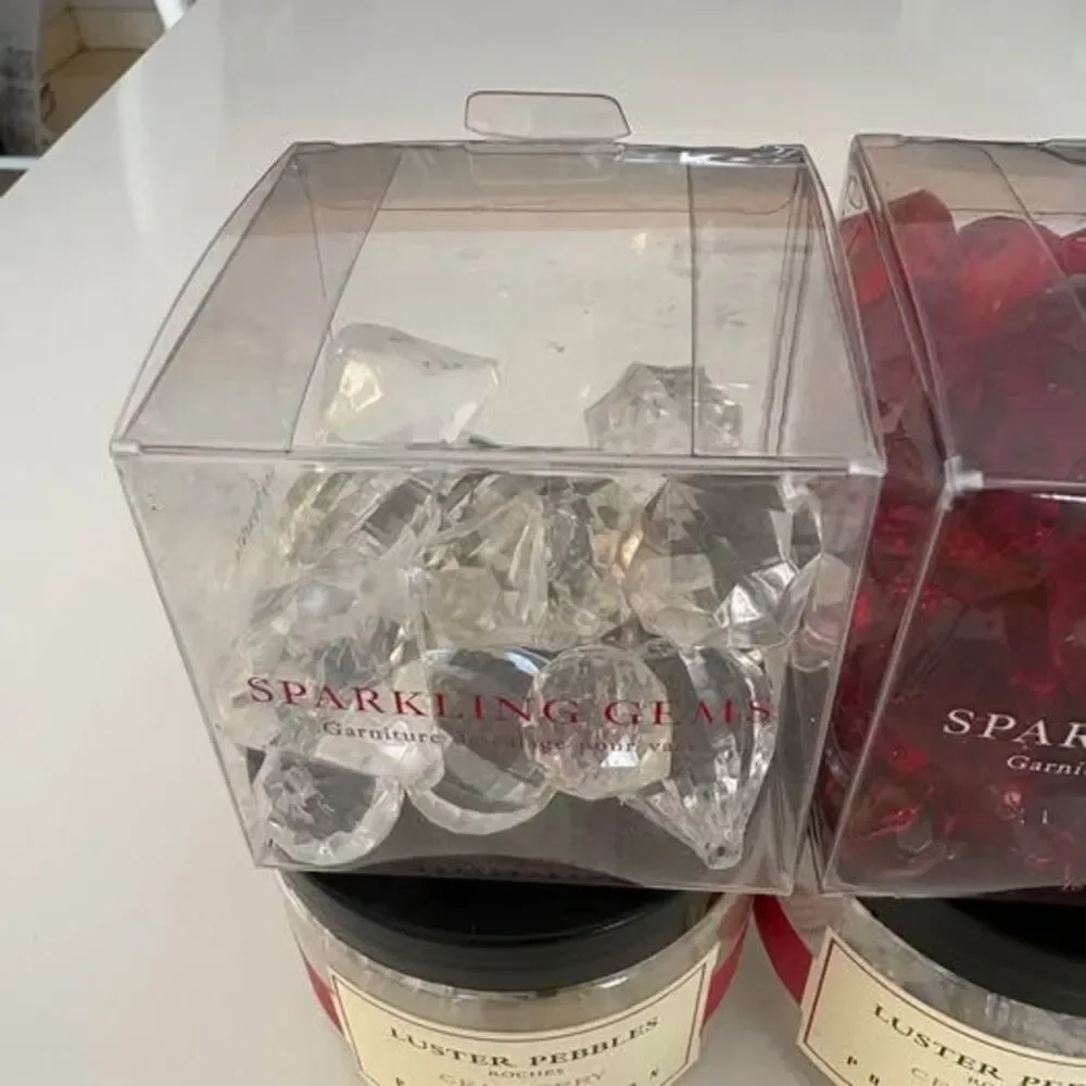 Pottery Barn Sparkling Gems Luster Pebbles (vase fillers table scatter)